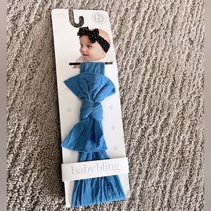 NWT Babybling Blue soft headband